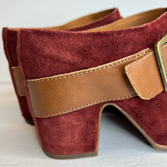 Kork-Ease Womens Shanaya Clog Rust Red Suede Leather Block Heel Mules Sz 7M LKNW - Picture 9 of 16